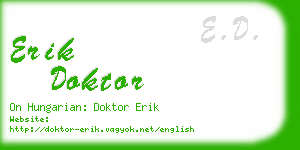 erik doktor business card